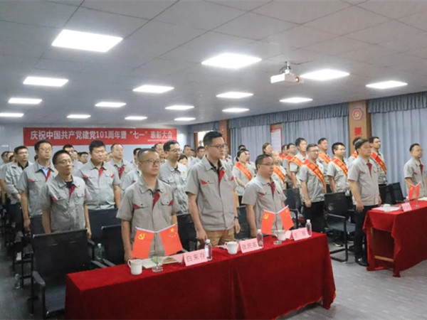 龙8龙国际long8龙8游戏凌宇隆重召开庆祝中共成立101周年暨七一表彰大会